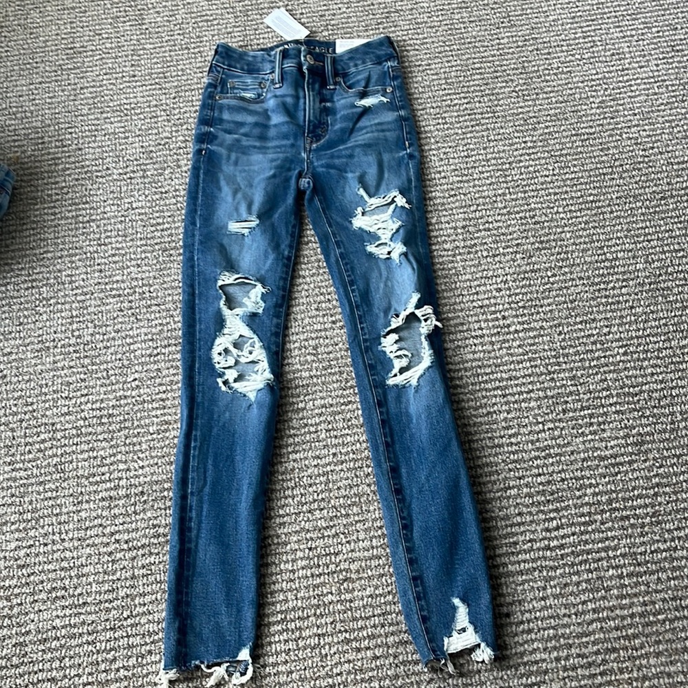American eagle super hi-rise jegging size 00